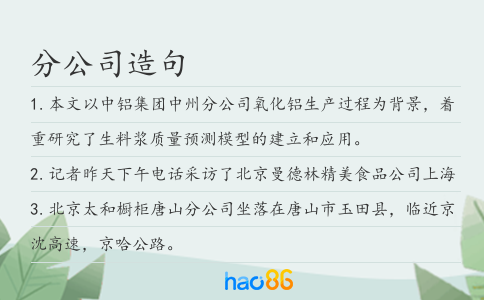分公司造句