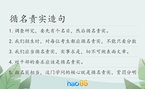 循名责实造句