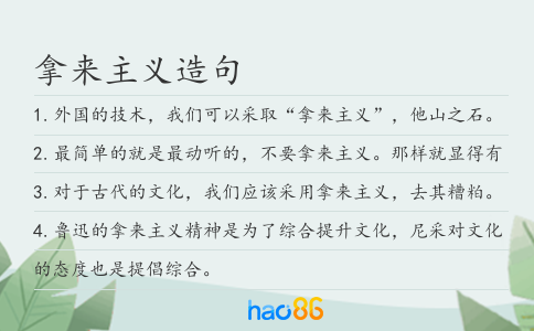 拿来主义造句