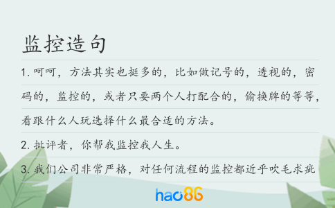 监控造句