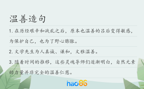 温善造句