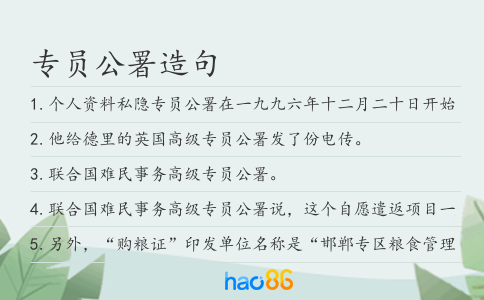 专员公署造句
