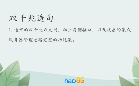 双千兆造句