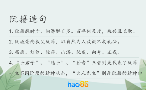阮籍造句