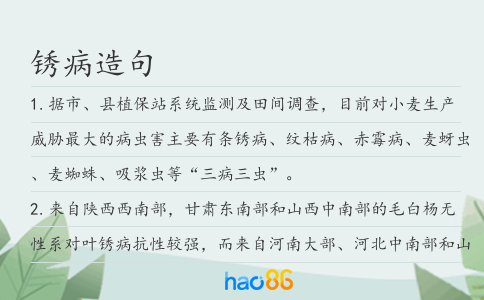 锈病造句