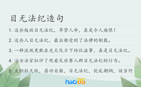 目无法纪造句