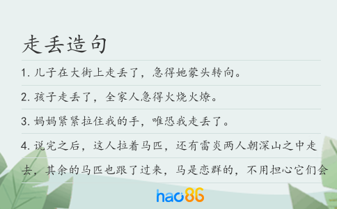 走丢造句