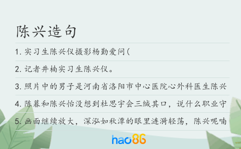 陈兴造句