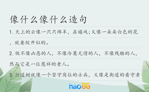 像什么像什么造句