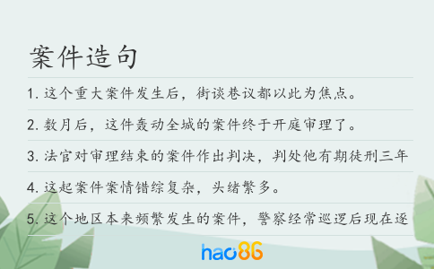 案件造句