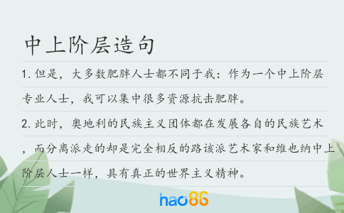 中上阶层造句