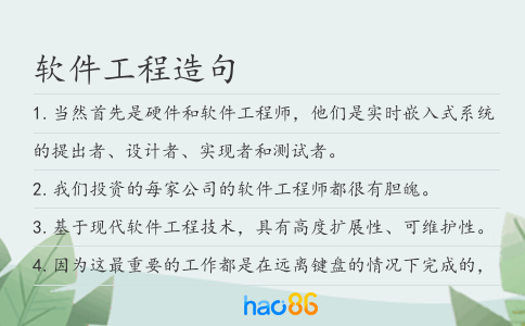 软件工程造句