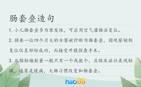肠套叠造句