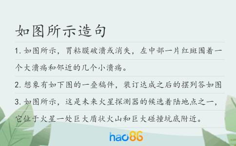 如图所示造句