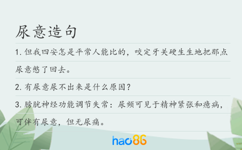 尿意造句
