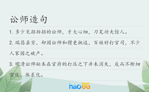 讼师造句