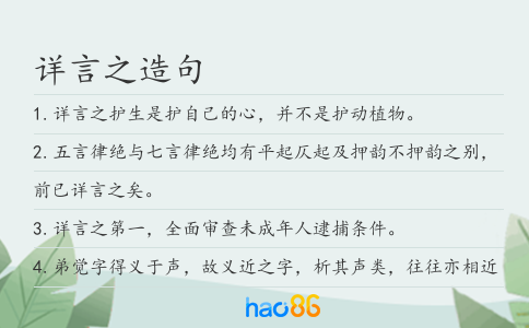 详言之造句