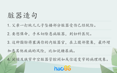 脏器造句