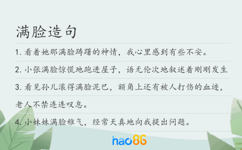 满脸造句