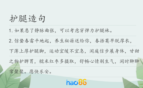 护腿造句