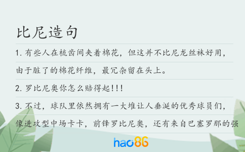 比尼造句