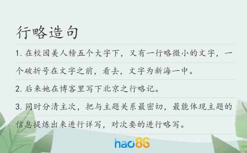 行略造句