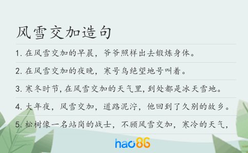 风雪交加造句