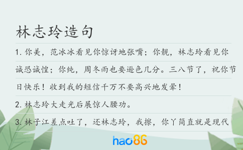 林志玲造句