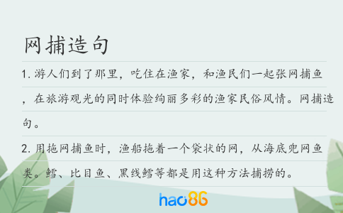 网捕造句