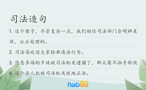 司法造句