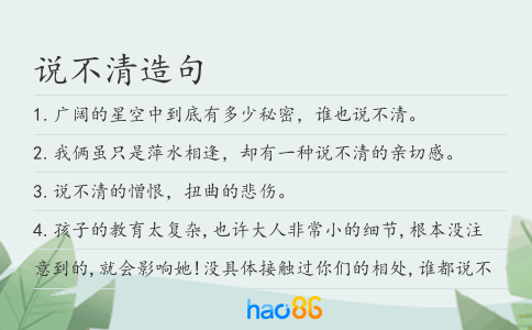 说不清造句