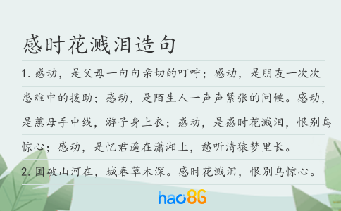 感时花溅泪造句