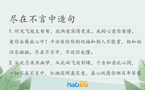 尽在不言中造句