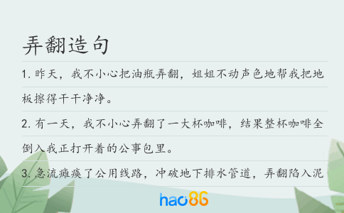 弄翻造句