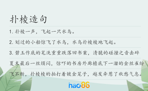 扑棱造句
