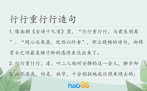 行行重行行造句