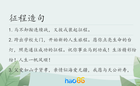 征程造句
