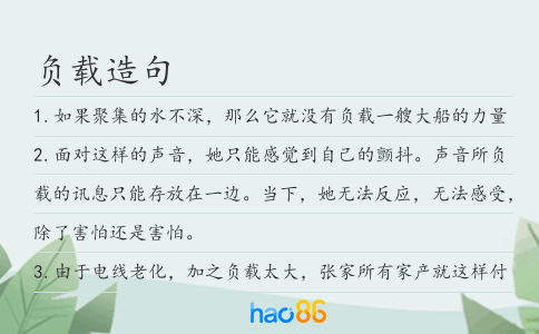 负载造句