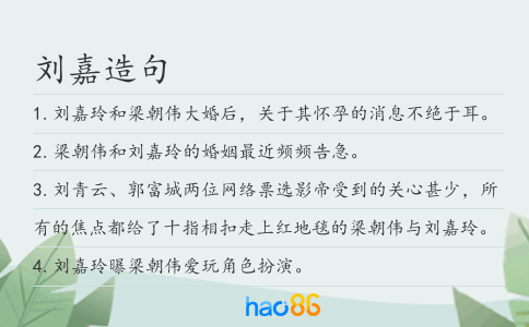 刘嘉造句