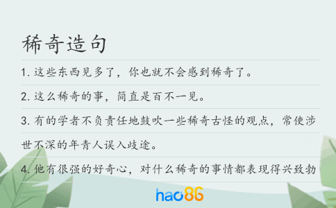 稀奇造句