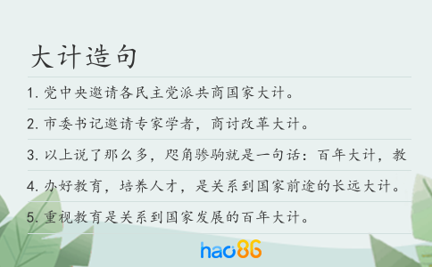 大计造句