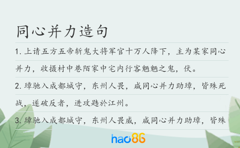 同心并力造句