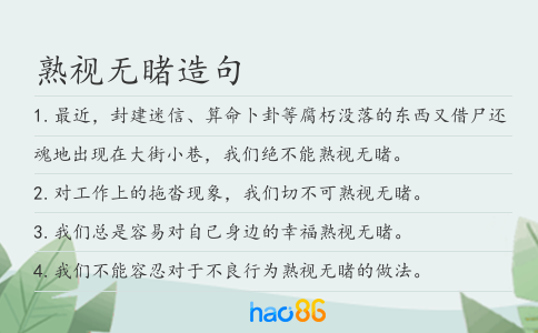 熟视无睹造句
