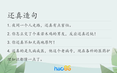 还真造句