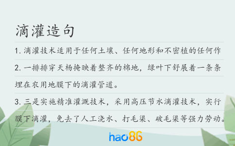 滴灌造句