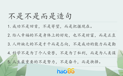 不是不是而是造句