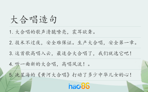 大合唱造句