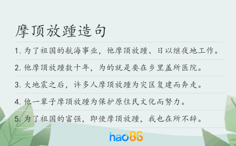 摩顶放踵造句