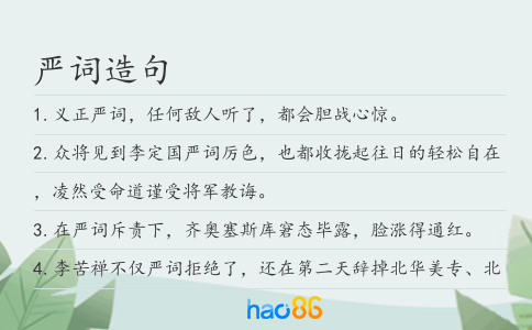 严词造句