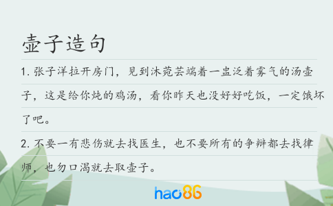 壶子造句